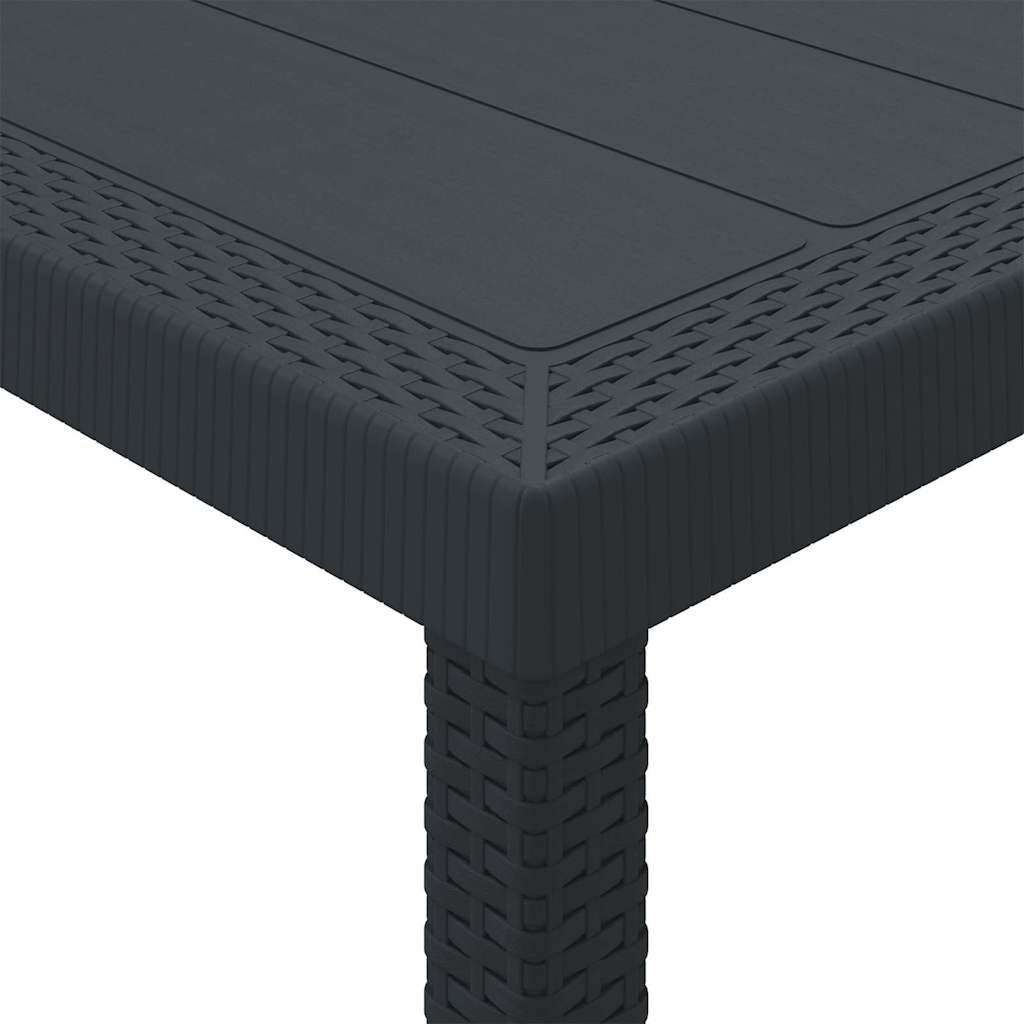 Garden Table Anthracite 250 x 100 x 73 cm Poly Rattan