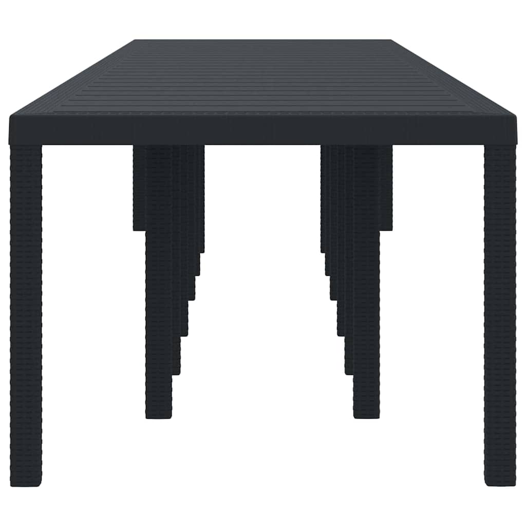 Garden Table Anthracite 400 x 100 x 73 cm Poly Rattan