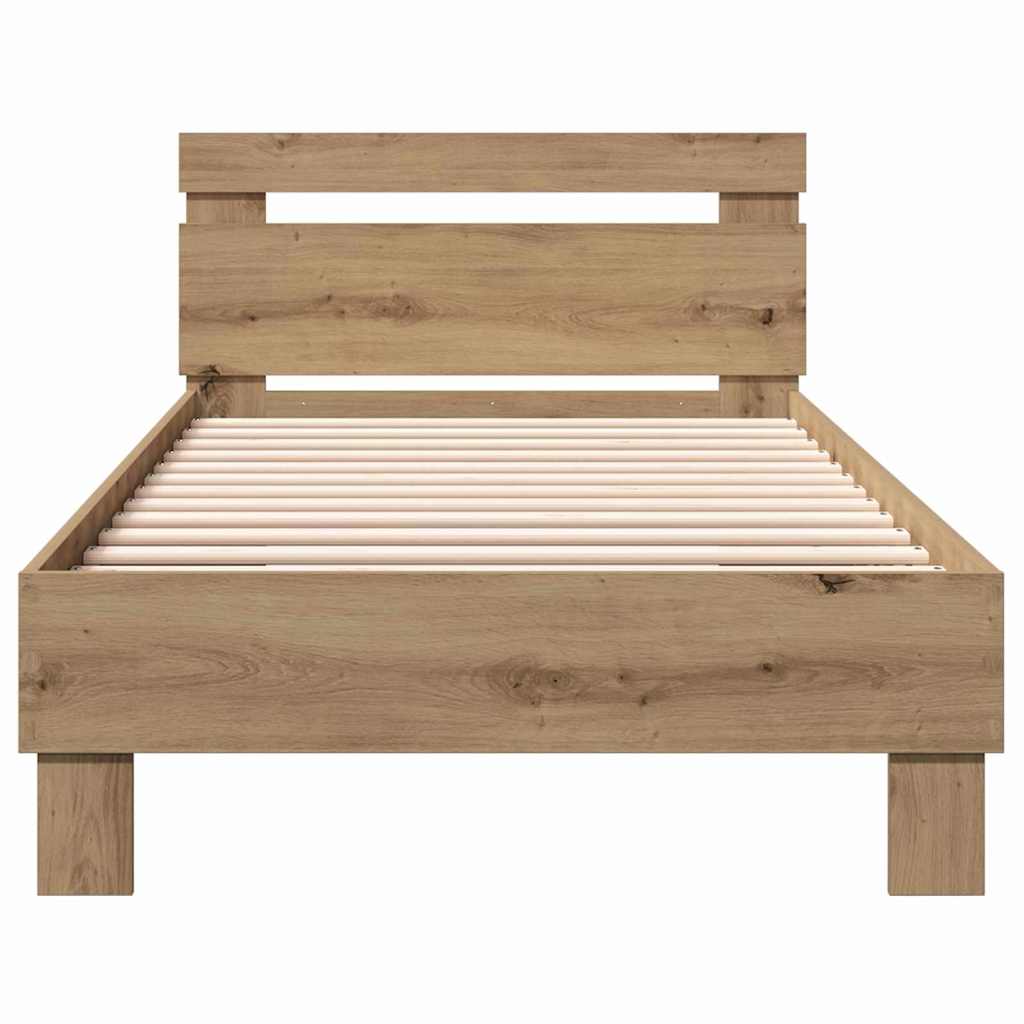 Bed Frame Artisan Oak 90 x 200 cm Engineered Wood