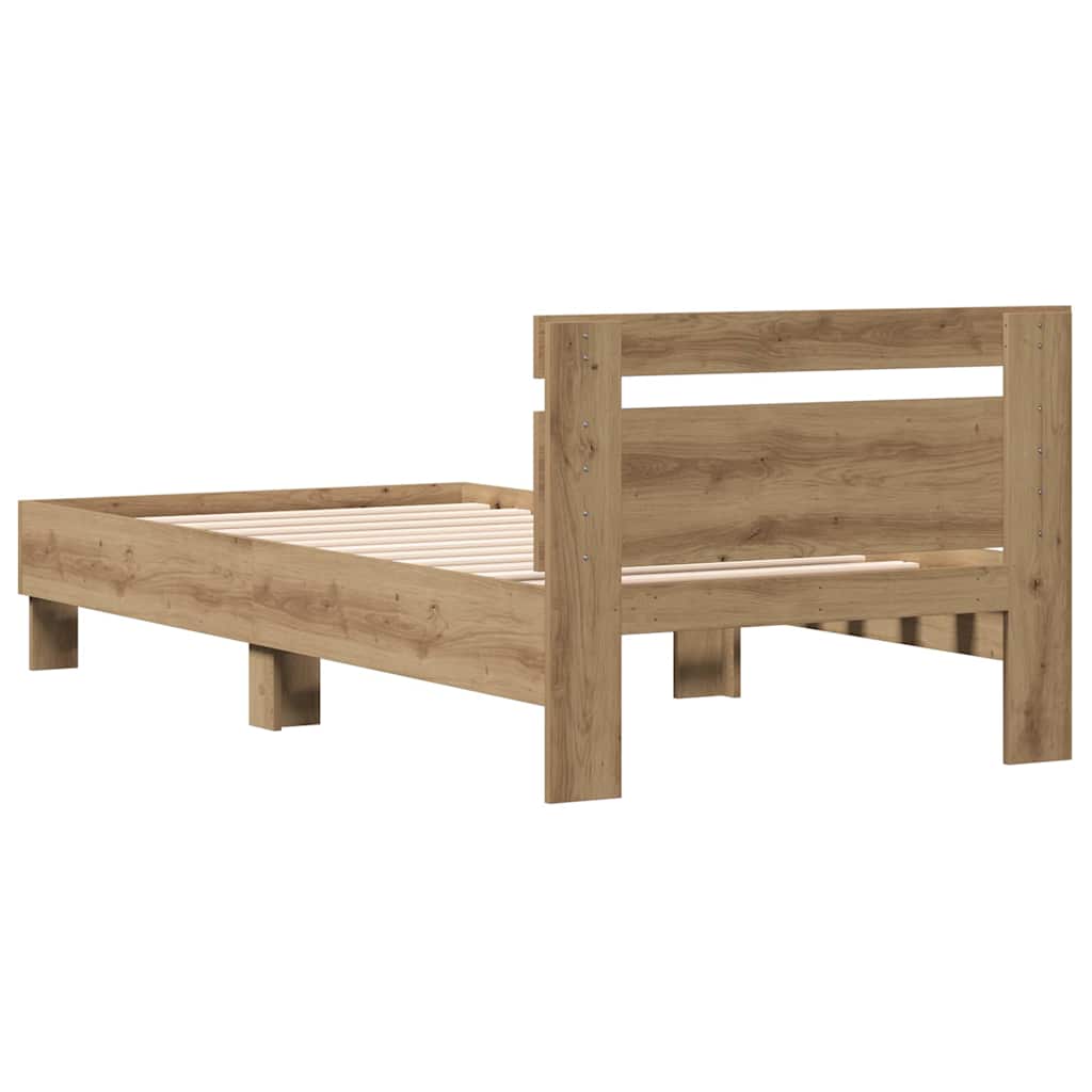 Bed Frame Artisan oak 90 x 190 cm Engineered Wood