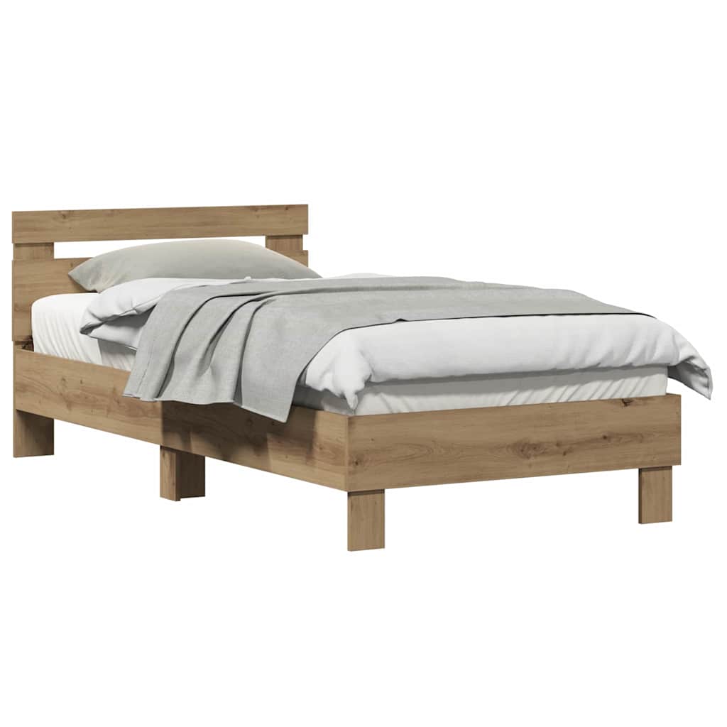 Bed Frame Artisan oak 90 x 190 cm Engineered Wood