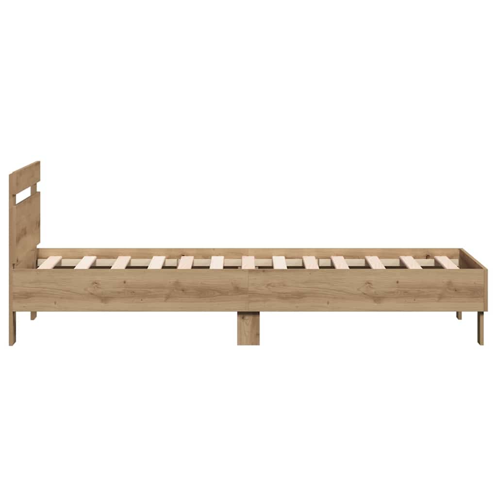 Bed Frame Artisan oak 90 x 190 cm Engineered Wood
