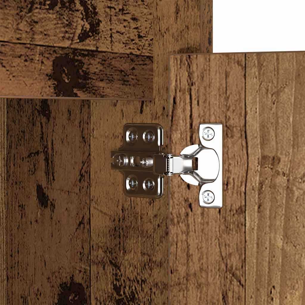 LED Bedside Cabinet Old wood 38 x 34 x 61 cm Engineered wood