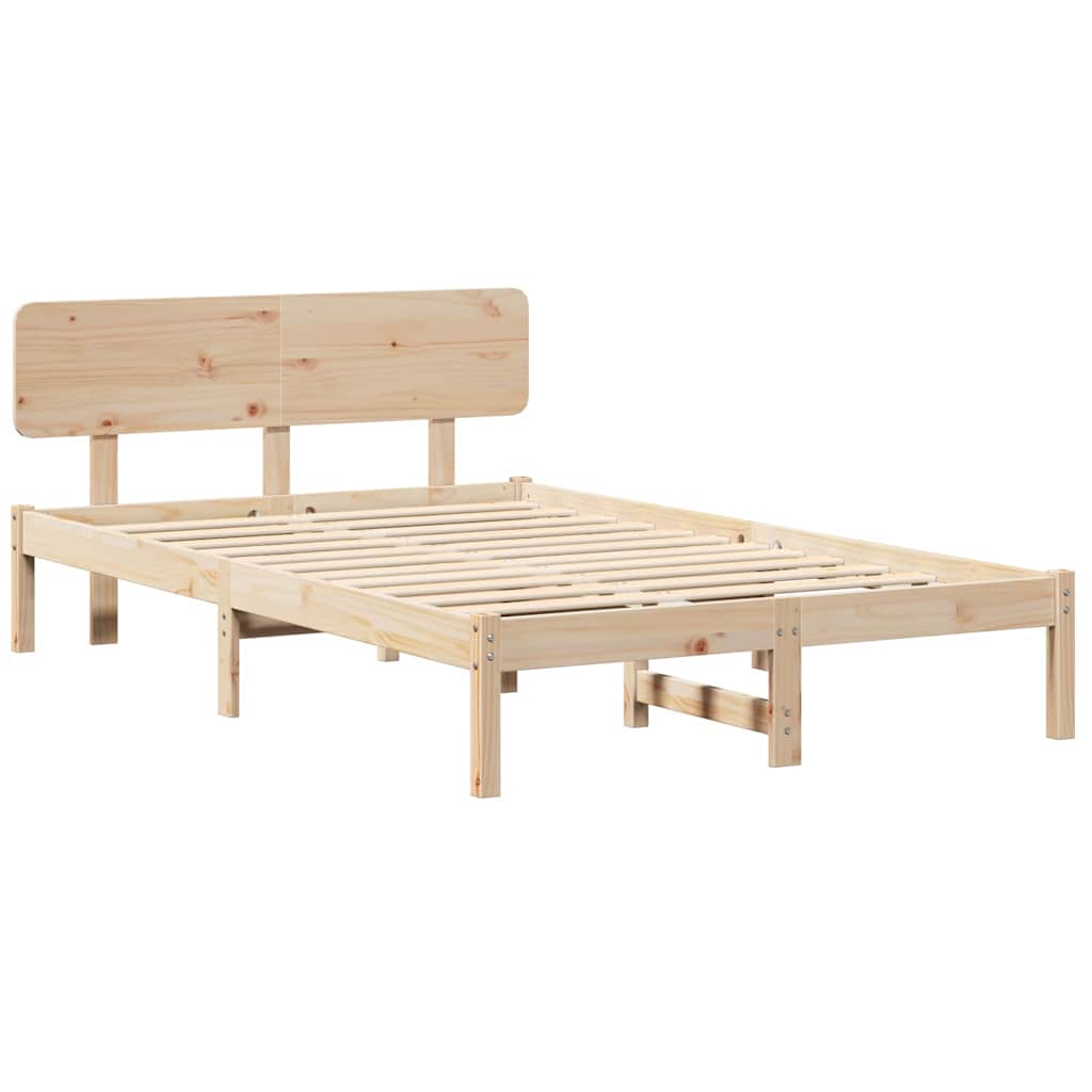 Bed Frame with Headboard Natural 120 x 200 cm