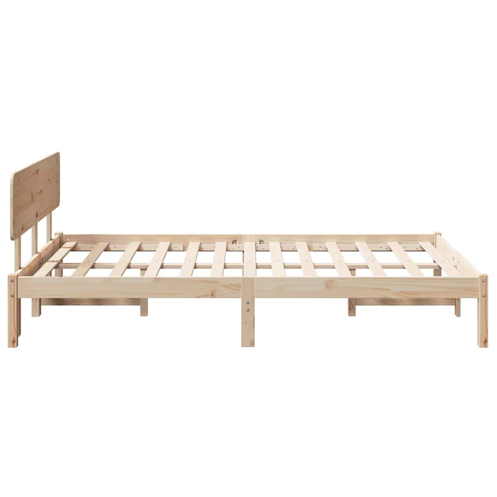 Bed Frame with Headboard Natural 120 x 200 cm