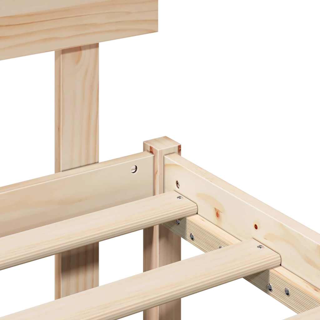 Bed Frame Brown 200 x 200 cm Solid Pine wood