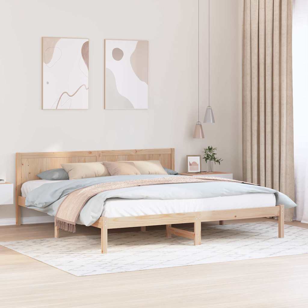Bed Frame Brown 180 x 200 cm Solid Pine wood