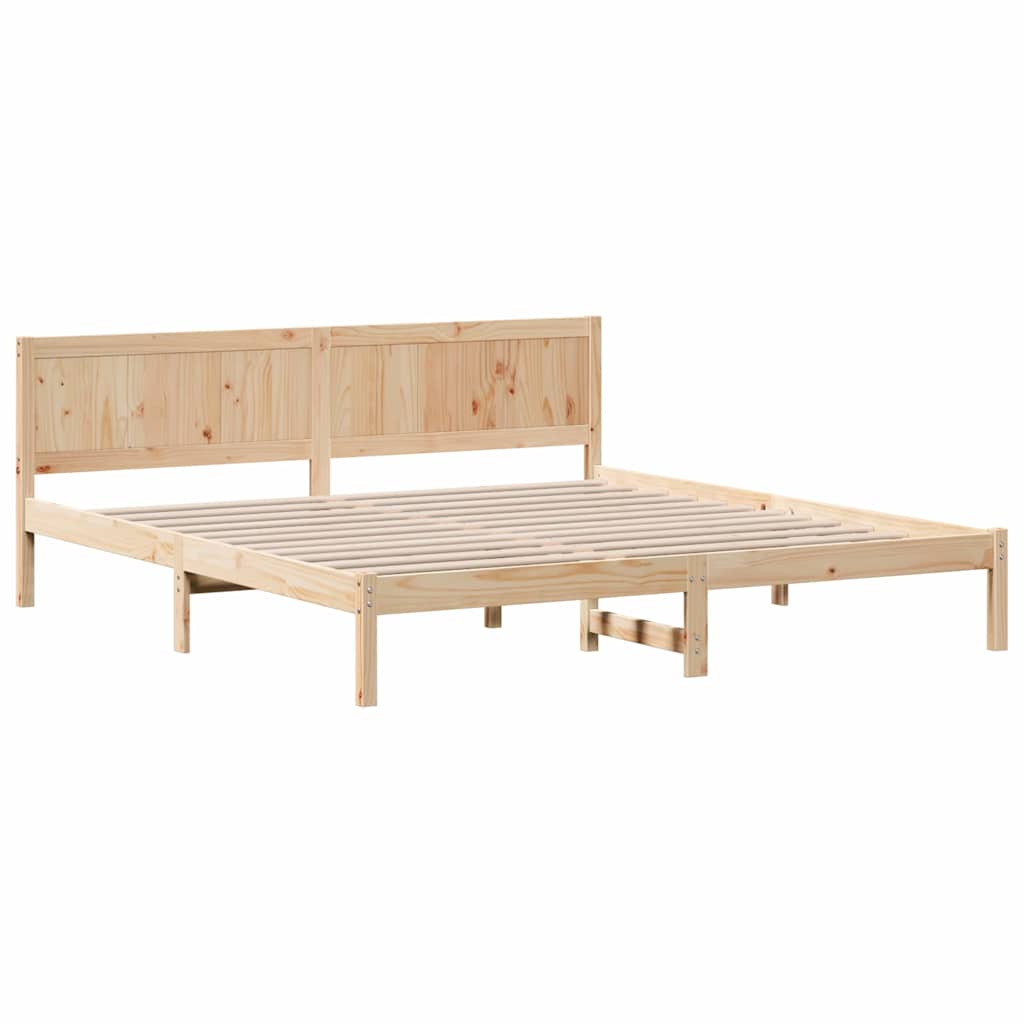 Bed Frame Brown 180 x 200 cm Solid Pine wood