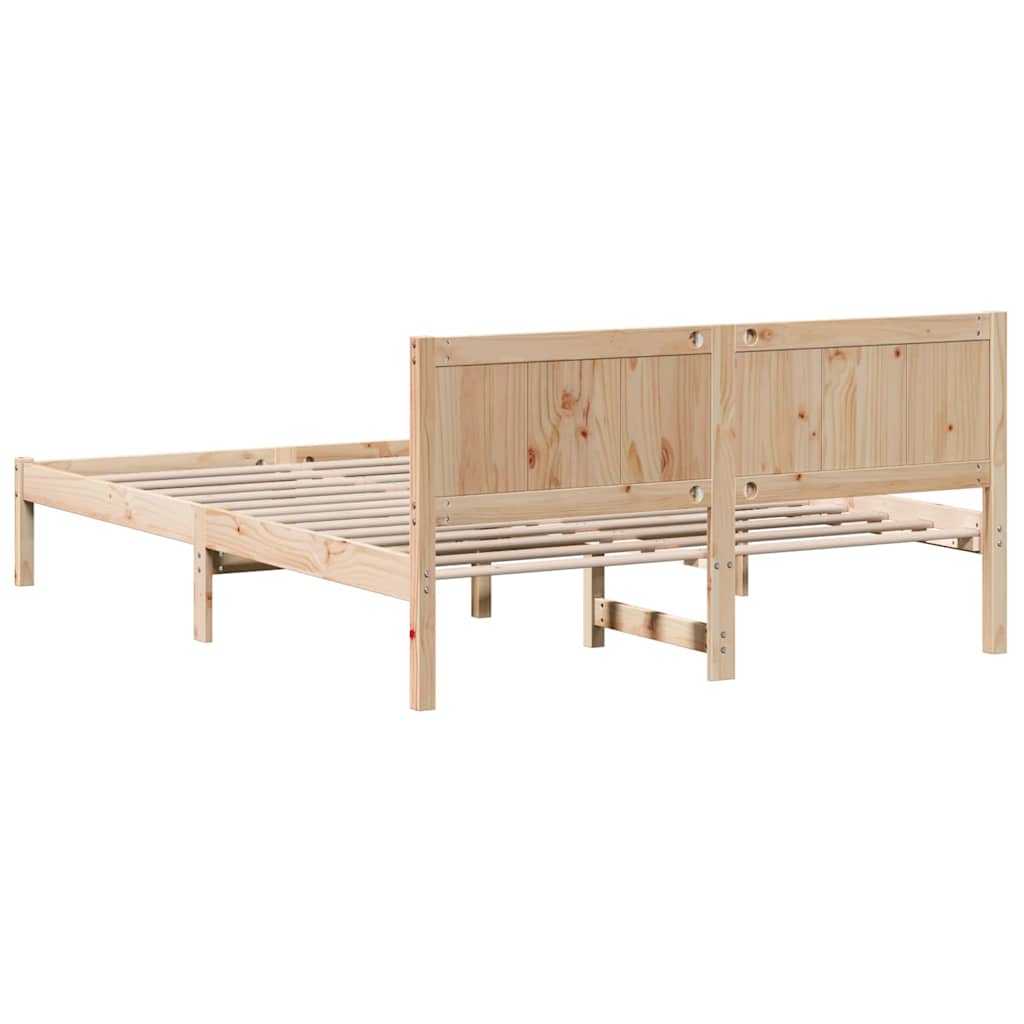 Bed Frame Brown 150 x 200 cm Solid Pine wood
