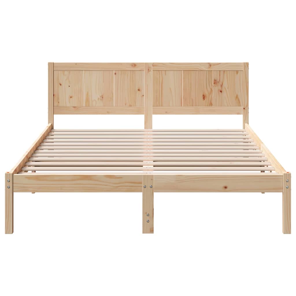 Bed Frame Brown 150 x 200 cm Solid Pine wood