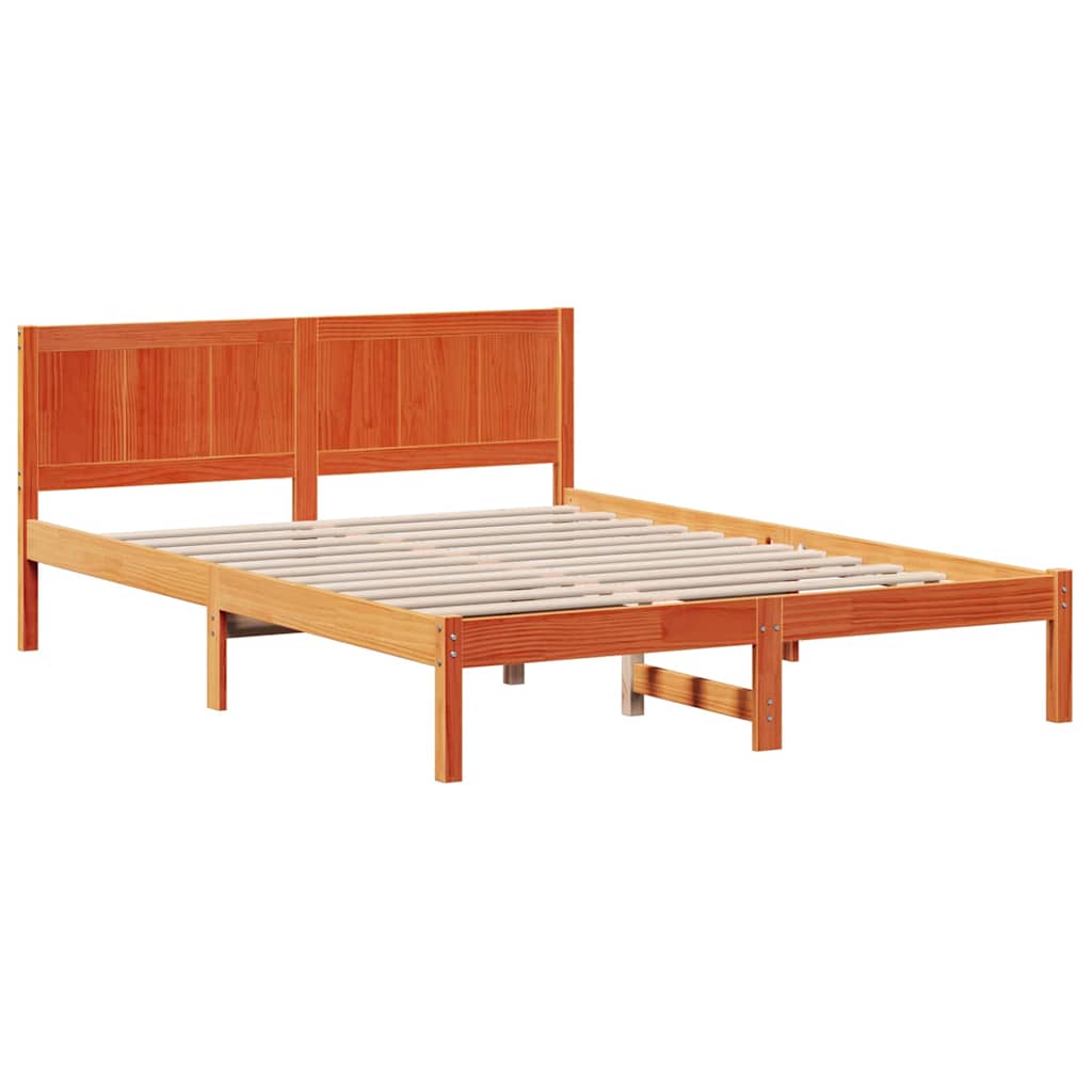 Bed Frame Brown 150 x 200 cm Solid Pine wood