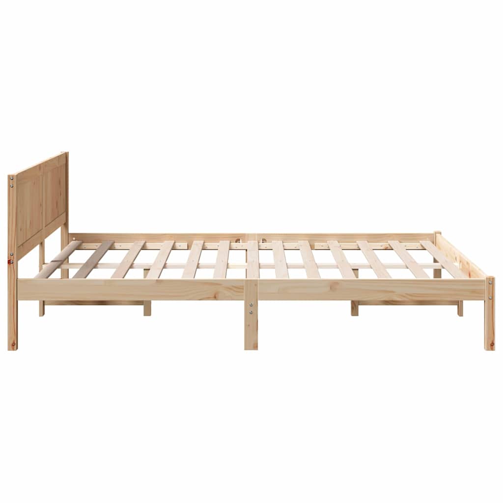 Bed Frame Brown 140 x 200 cm Solid Pine wood
