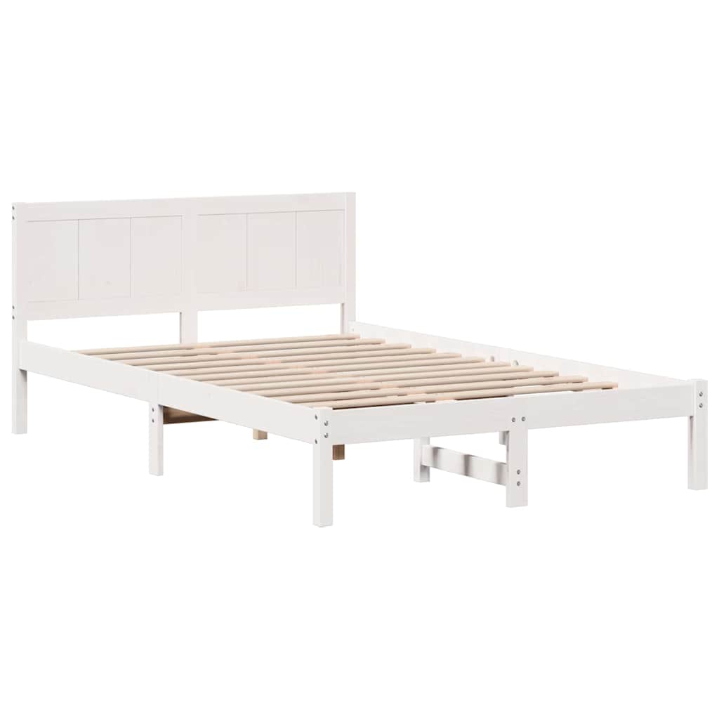 Bed Frame White 120 x 200 cm Solid Pine wood