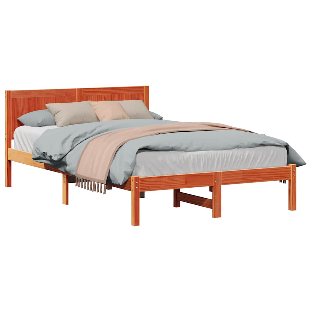 Bed Frame Brown 120 x 200 cm Solid Pine wood