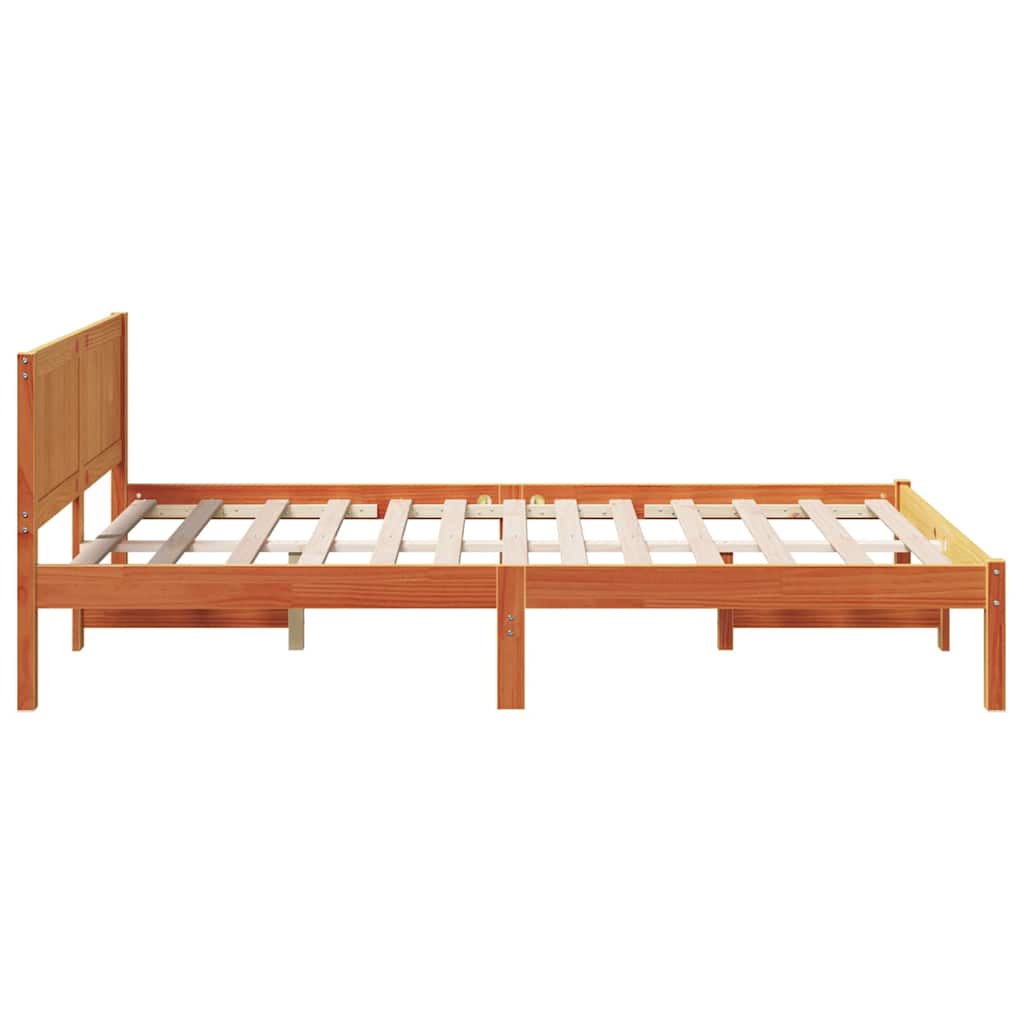 Bed Frame Brown 120 x 200 cm Solid Pine wood
