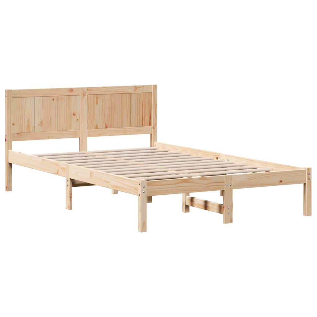 Bed Frame Brown 135 x 190 cm Solid Pine wood