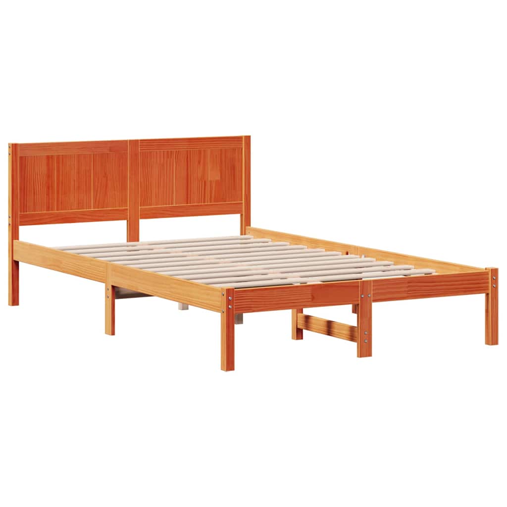 Bed Frame Brown 120 x 190 cm Solid Pine wood