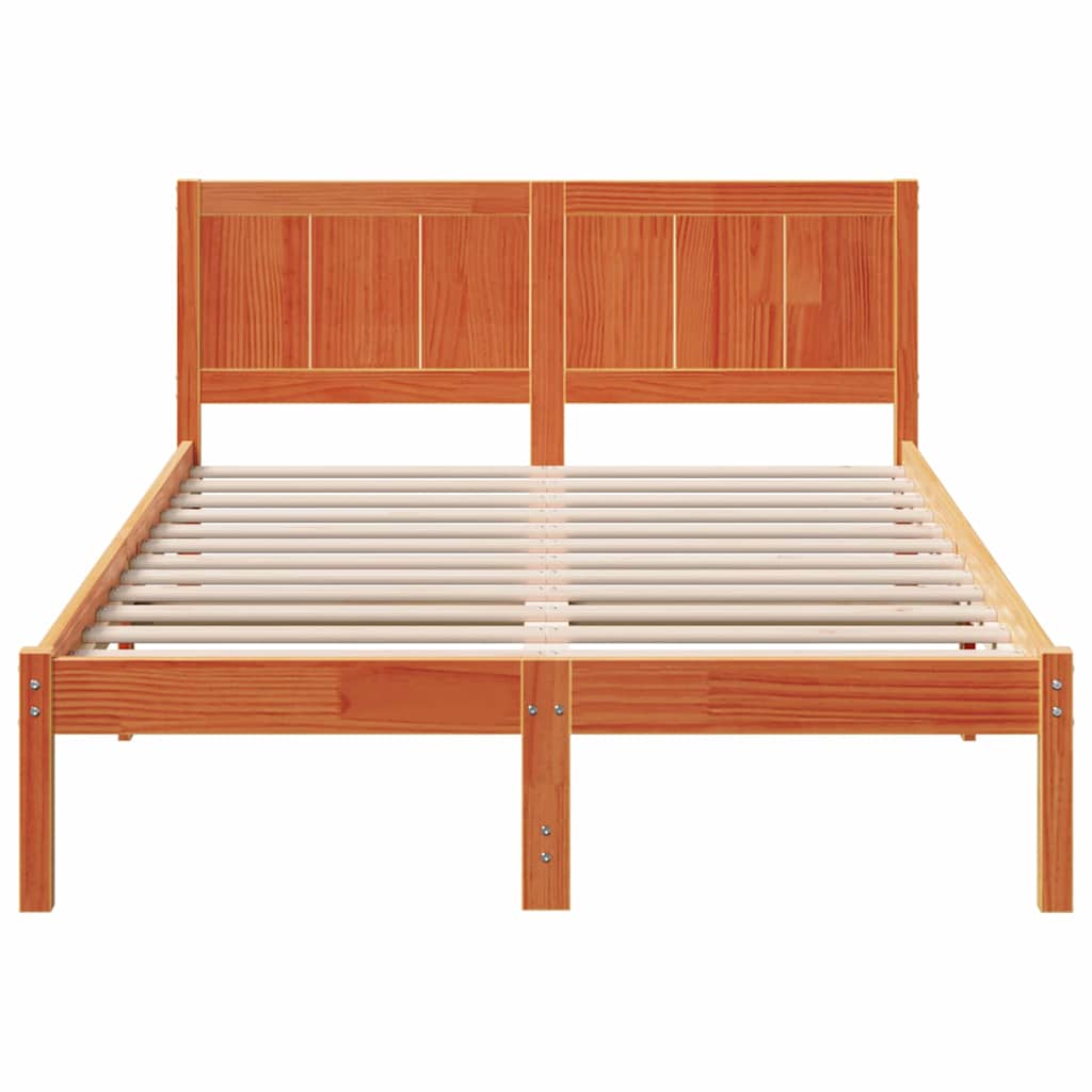 Bed Frame Brown 120 x 190 cm Solid Pine wood