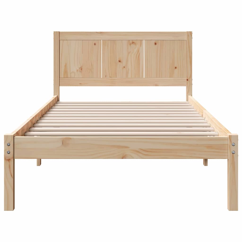 Bed Frame Brown 80 x 200 cm Solid Pine wood