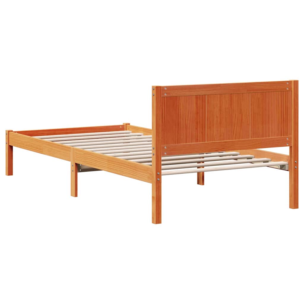 Bed Frame Brown 80 x 200 cm Solid Pine wood