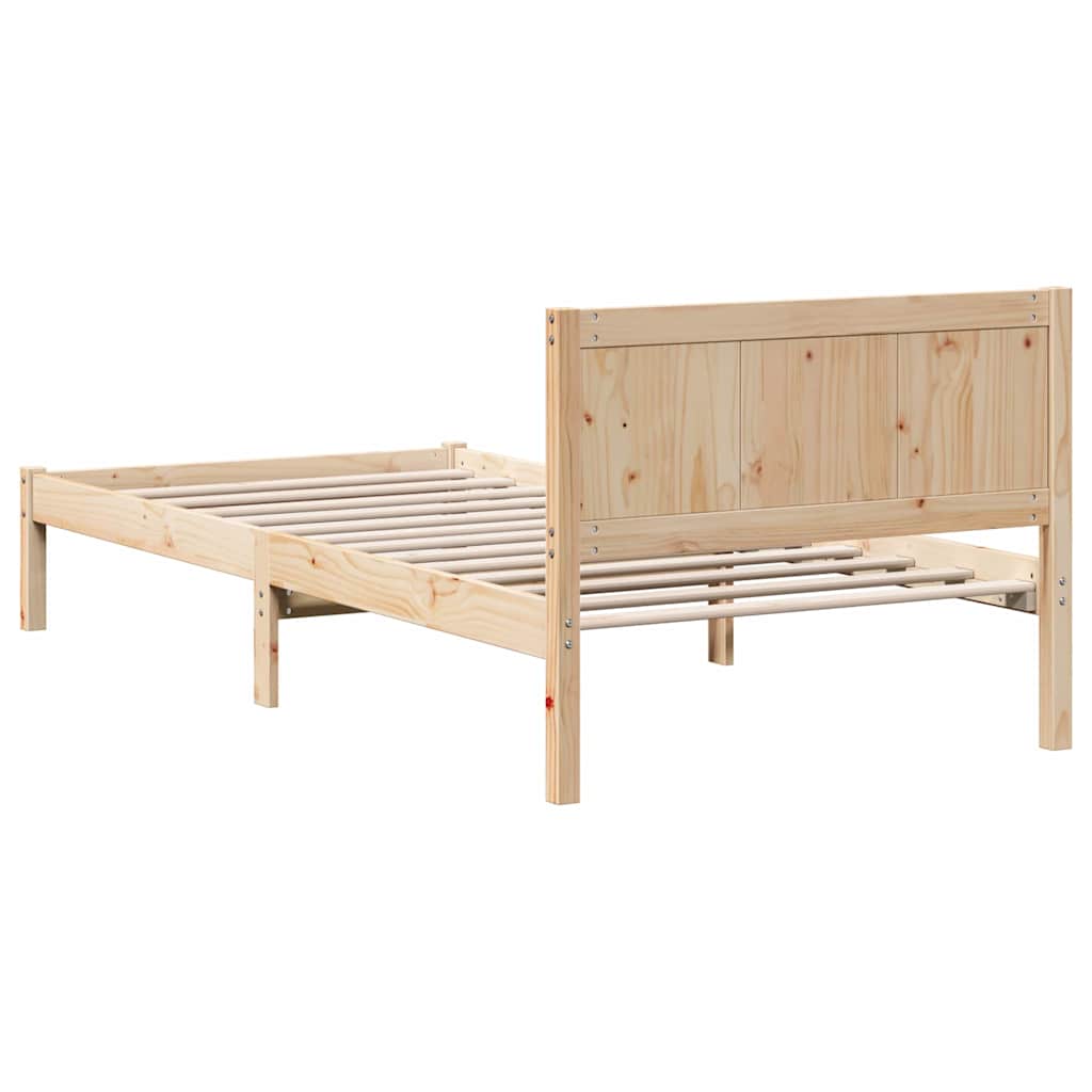 Bed Frame Brown 100 x 200 cm Solid Pine wood