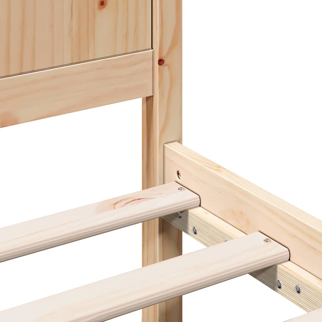 Bed Frame Brown 90 x 190 cm Solid Pine wood