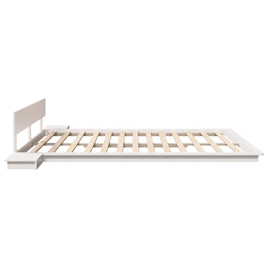 Bed Frame White 200 x 200 cm Wood