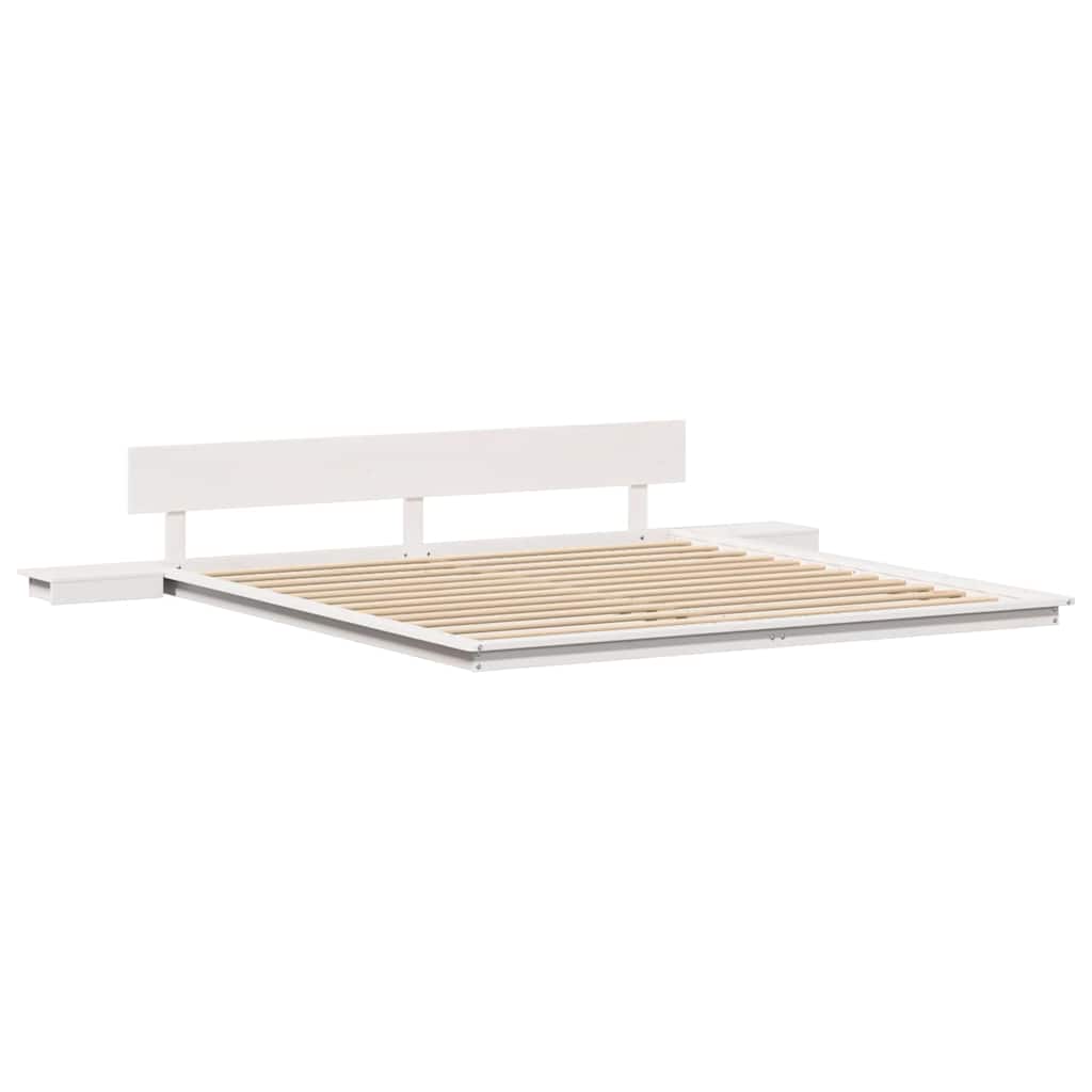 Bed Frame White 180 x 200 cm Wood