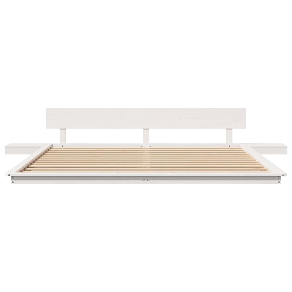 Bed Frame White 180 x 200 cm Wood