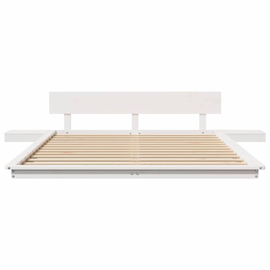 Bed Frame White 150 x 200 cm Wood