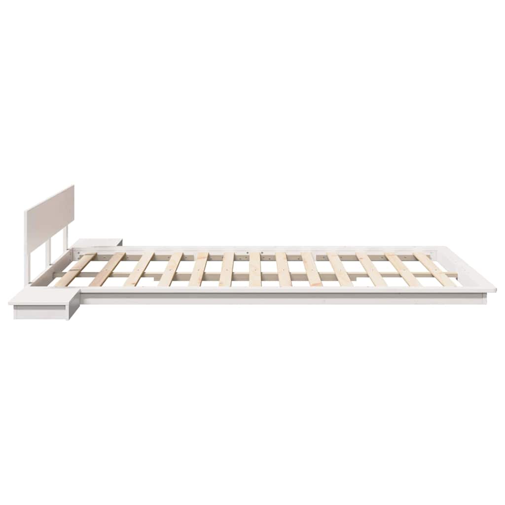 Bed Frame White 150 x 200 cm Wood