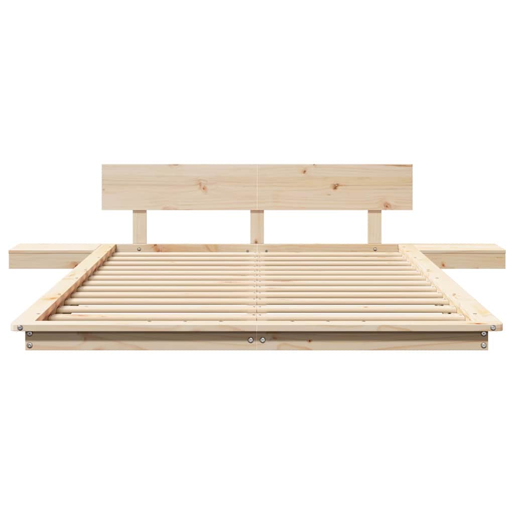 Bed Frame Brown 120 x 190 cm Wood