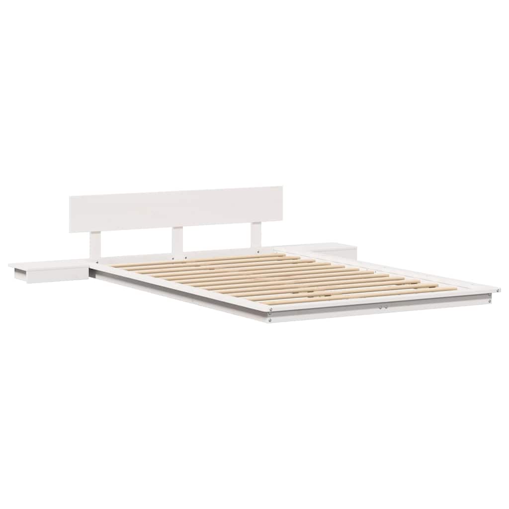 Bed Frame White 120 x 190 cm Wood