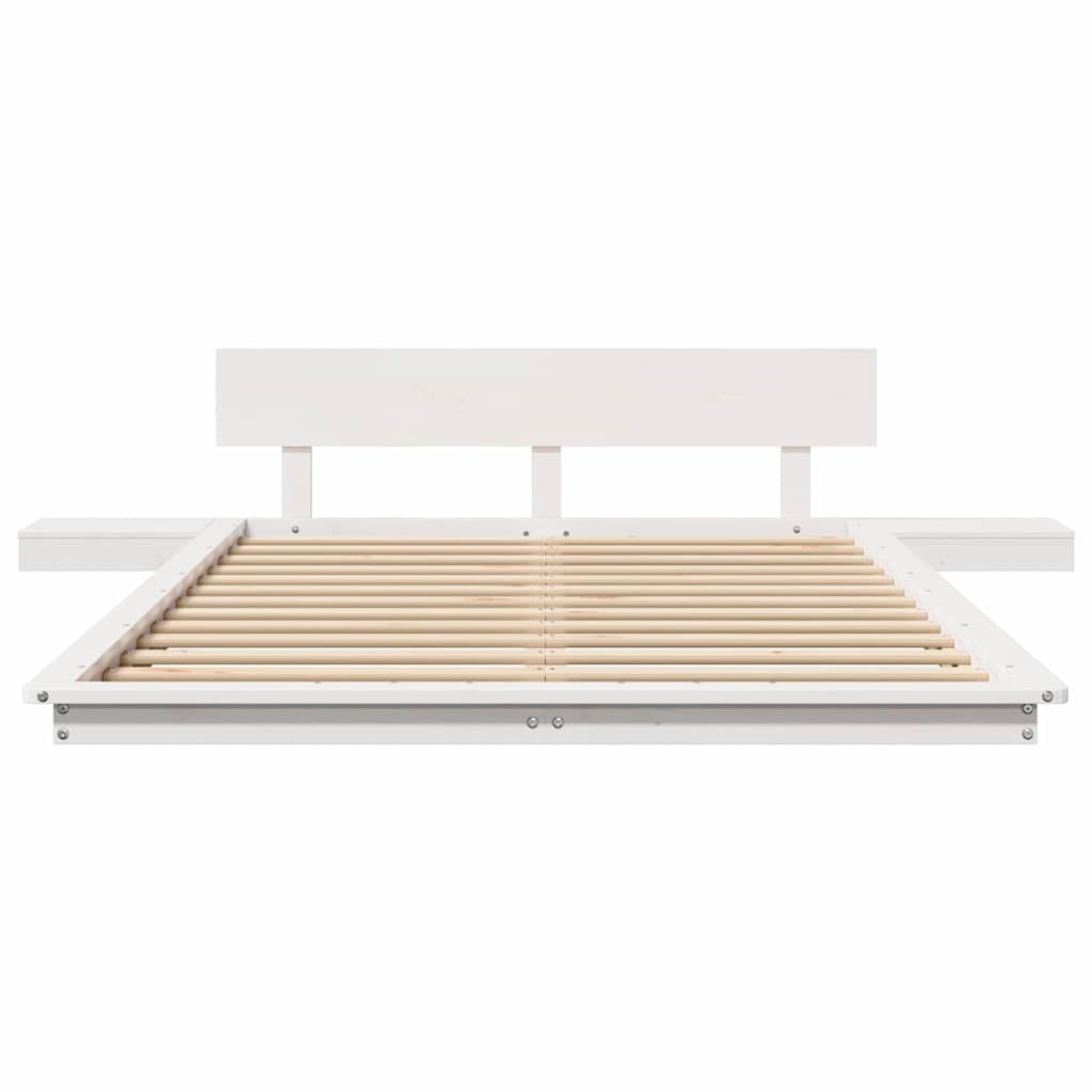 Bed Frame White 120 x 190 cm Wood