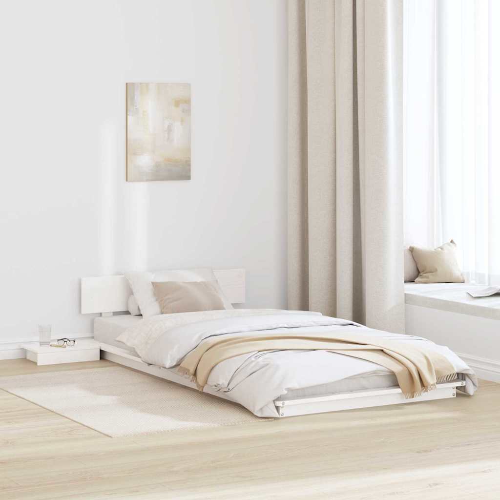 Bed Frame White 80 x 200 cm Wood