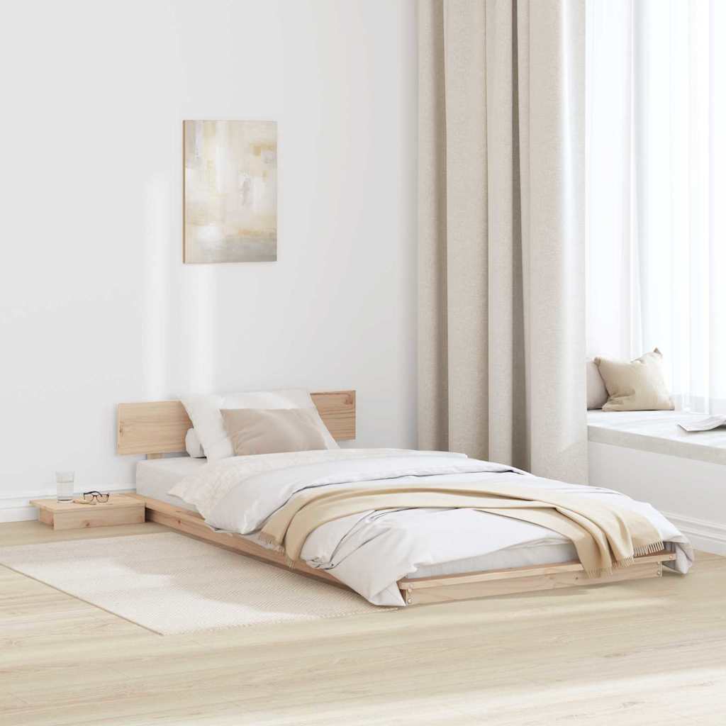 Bed Frame Brown 90 x 190 cm Wood