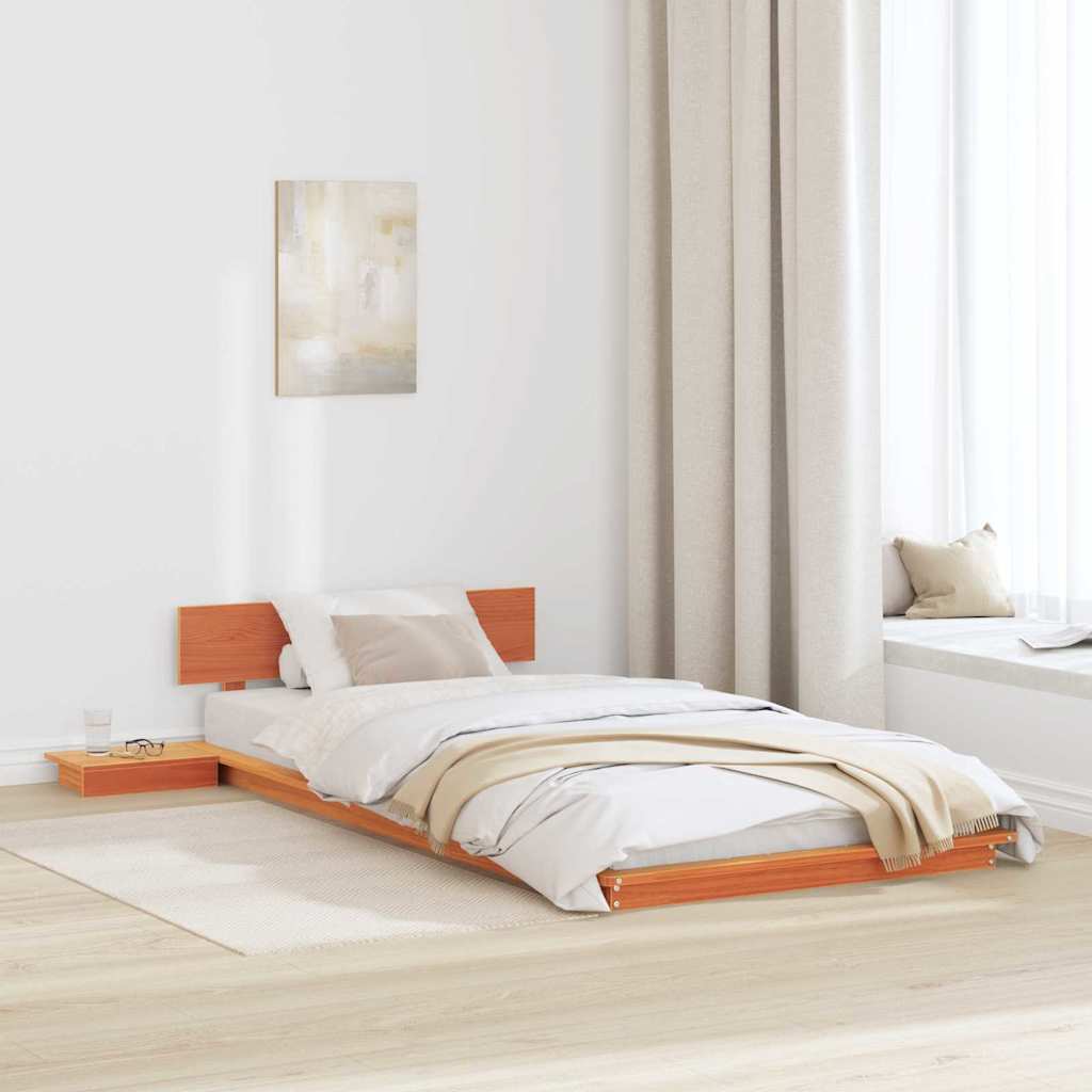 Bed Frame Brown 90 x 190 cm Wood