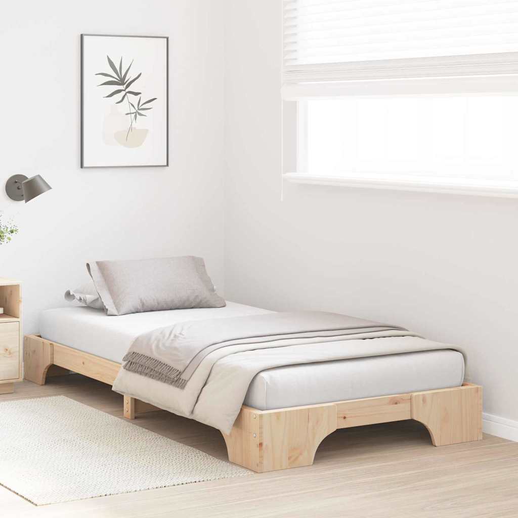 Bed Frame Solid Pine Wood 100 x 200 cm Solid pine wood