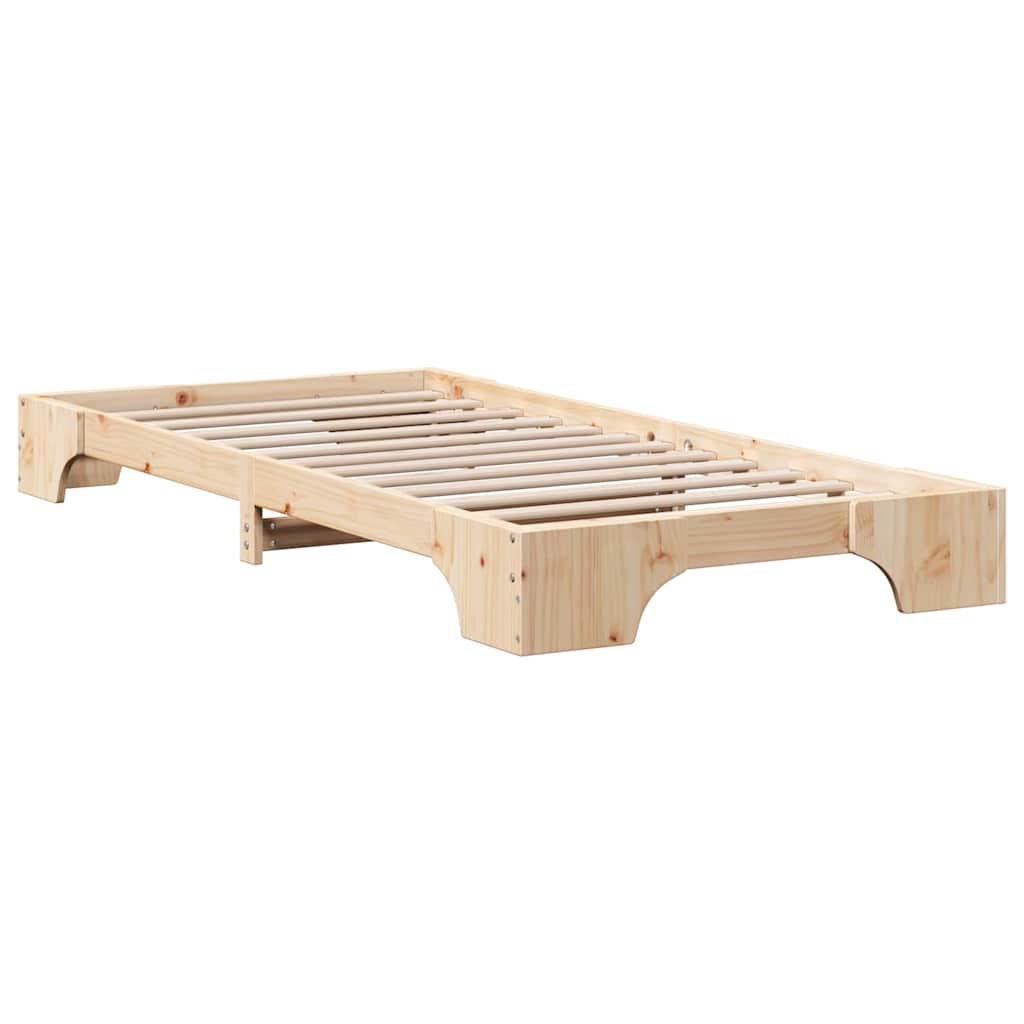 Bed Frame Solid Pine Wood 90 x 190 cm Solid pine wood