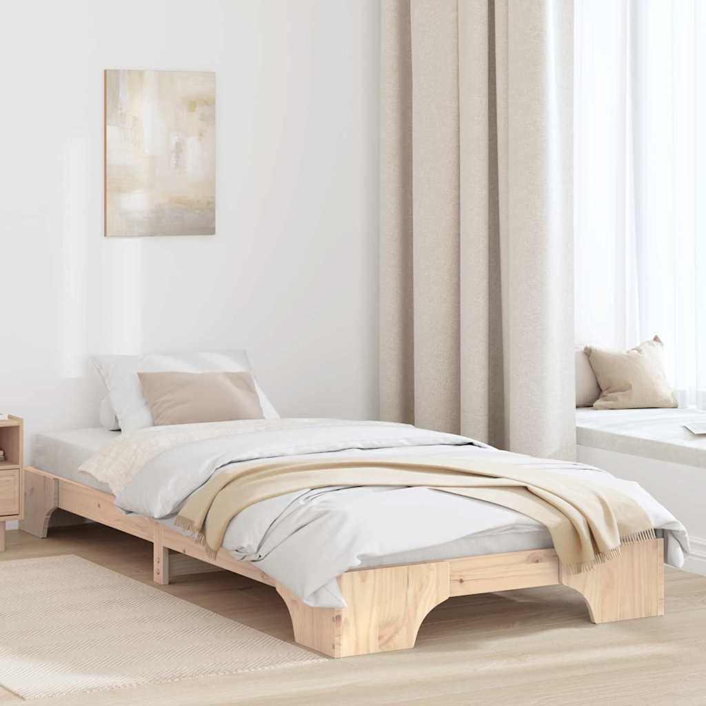 Bed Frame Solid Pine Wood 75 x 190 cm Solid pine wood
