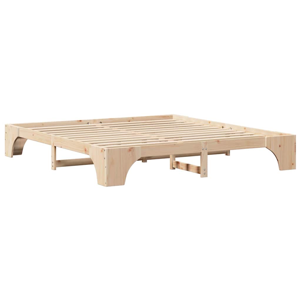 Bed Frame Solid Pine Wood 200 x 200 cm Solid pine wood