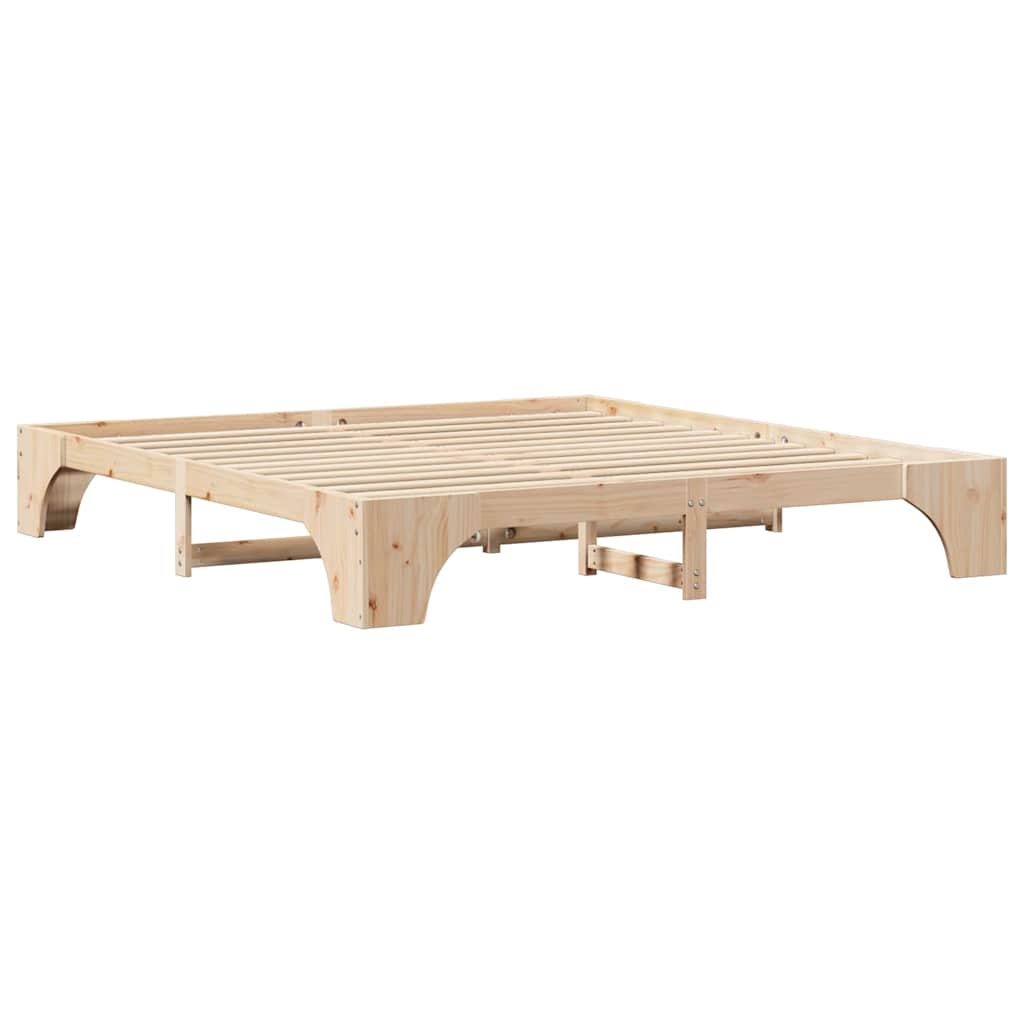 Bed Frame Solid Pine Wood 200 x 200 cm Solid pine wood