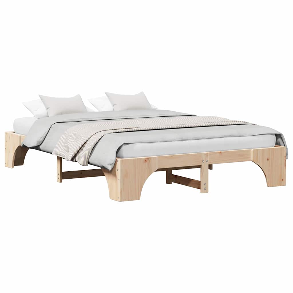 Bed Frame Solid Pine Wood 160 x 200 cm Solid pine wood