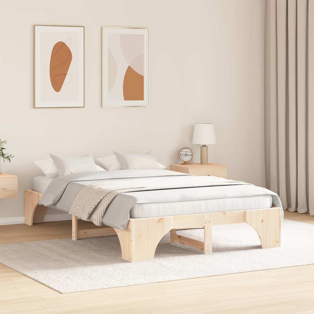 Bed Frame Solid Pine Wood 120 x 200 cm Solid pine wood