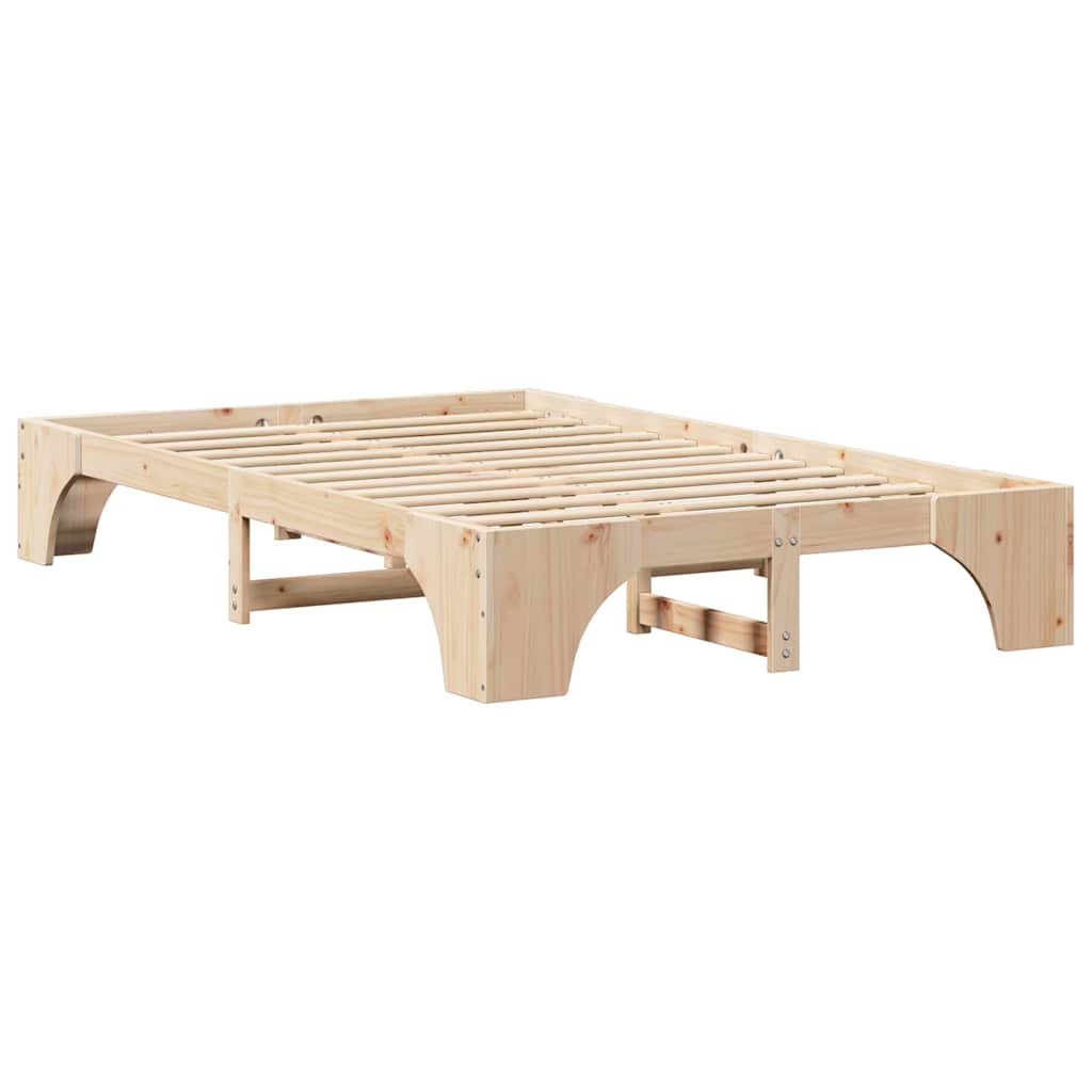 Bed Frame Solid Pine Wood 135 x 190 cm Solid pine wood