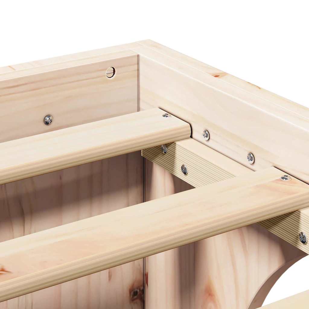 Bed Frame Solid Pine Wood 100 x 200 cm Solid pine wood