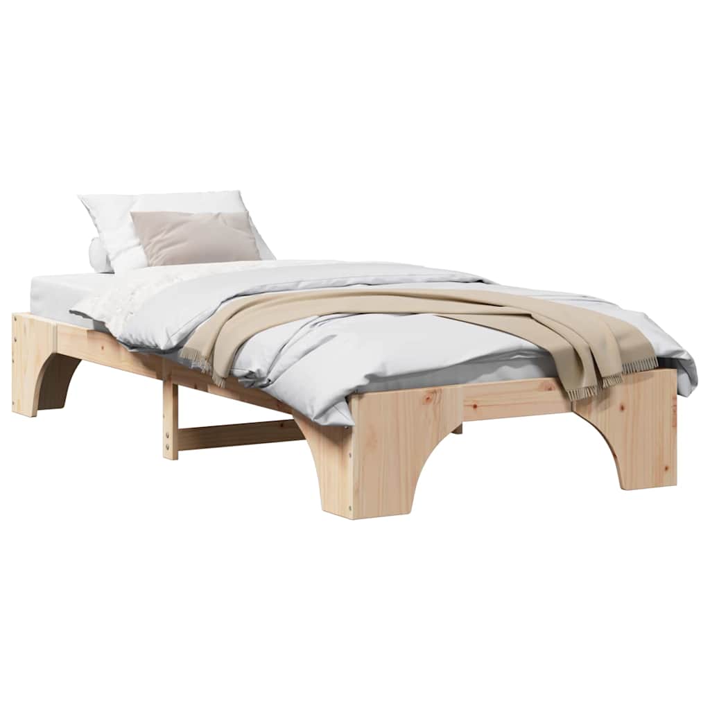 Bed Frame Solid Pine Wood 90 x 190 cm Solid pine wood