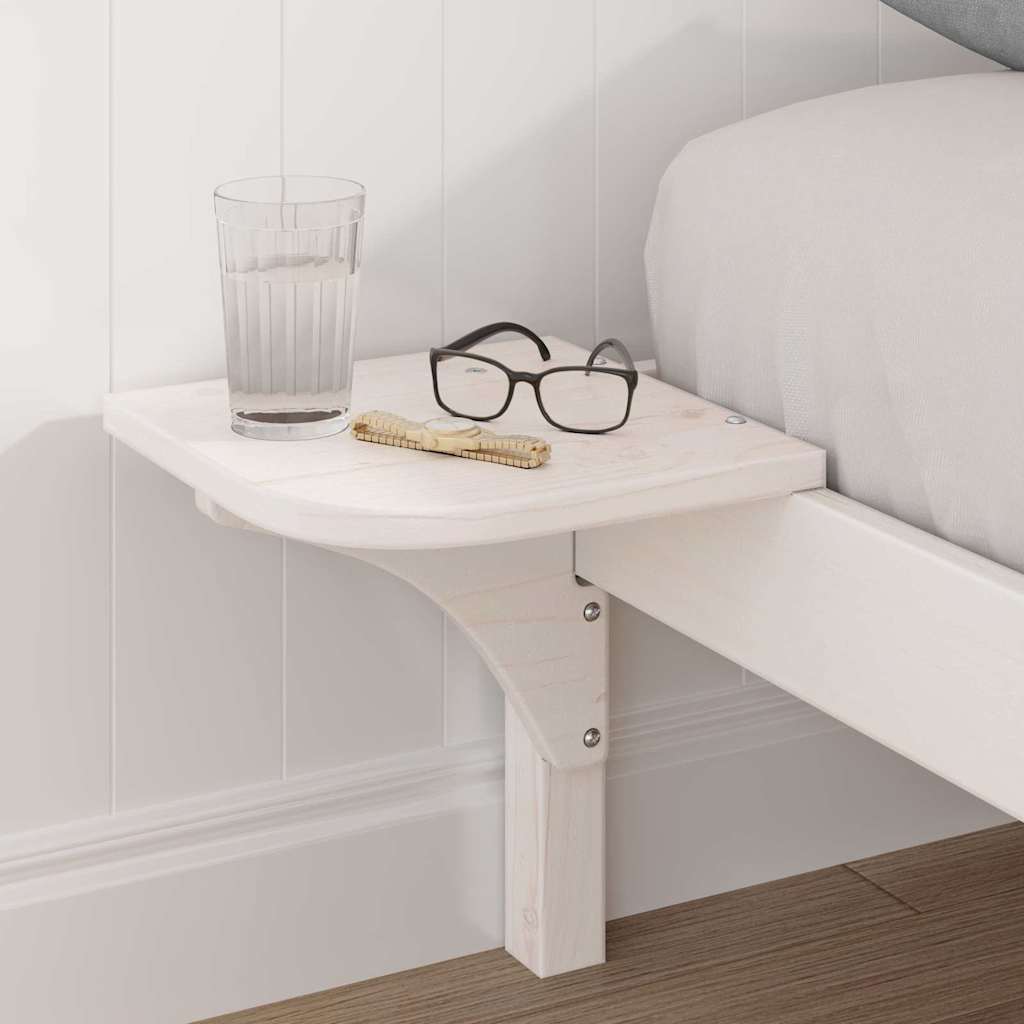 Bed Frame with Bedside Tables White 160 x 200 cm White