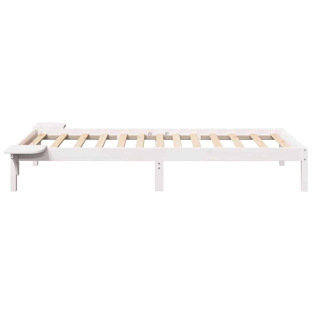 Bed Frame with Bedside Tables White 90 x 200 cm White