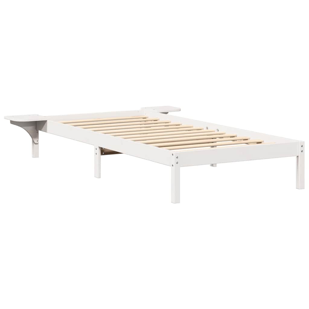 Bed Frame with Bedside Tables White 80 x 200 cm White